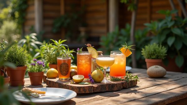 Cocktails et boissons artisanales pour une réception : les tendances nature et terroir